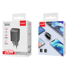 Adaptateur Secteur Type-C - D-power J8543 - Noir - Alimentat