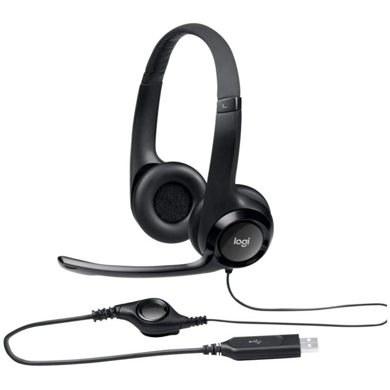 Logitech Casque H390 – USB-A avec micro antibruit Noir Logitech Casque H390 – USB-A avec micro antibruit Noir