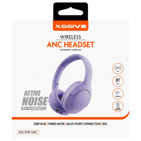 Noise-Cancelling Bluetooth Headphones XSSIVE XSS-H11P – Purple