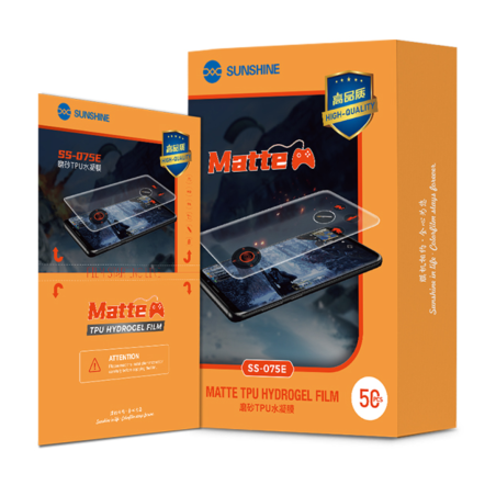Film Hydrogel Matte en TPU SUNSHINE SS-075E - 50Pcs (Code SUNSHINE) — Sunshine · Smarty Paris 18e