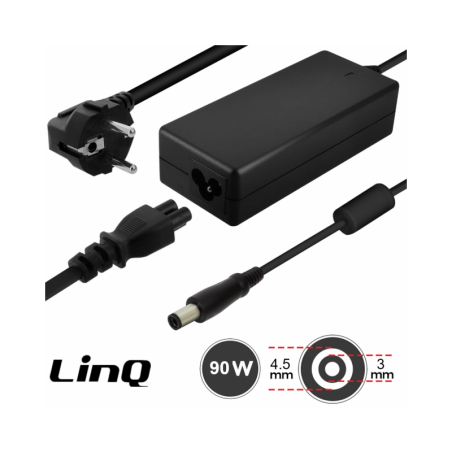 Chargeur Secteur PC DELL 90W / 19.5V 4.62A Embout 4.5*3mm LinQ DL90W2