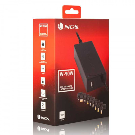 Chargeur Universel NGS 90W pour Ordinateur Portable Avec 9 E