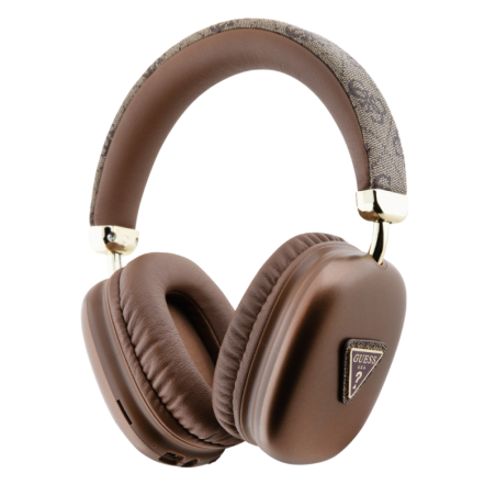 Wireless Bluetooth Headphones Guess GUBHK1P4TPW – Metal Triangle Logo Brown