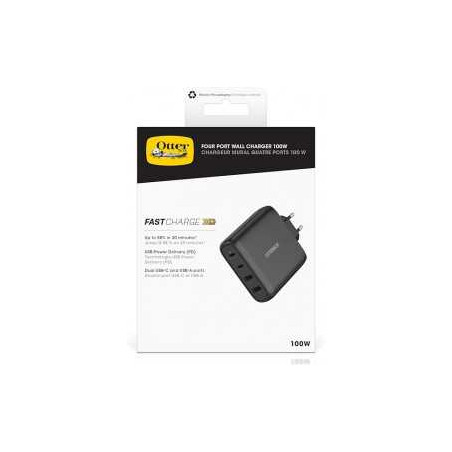 Adaptateur Secteur OtterBox Standard USB-C PD GaN Chargeur Mural 4 Por
