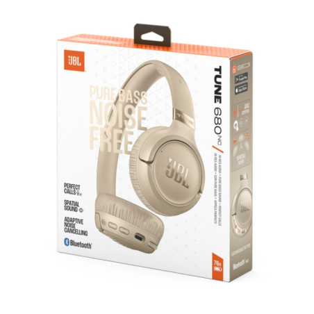 JBL Tune 680NC casque Bluetooth beige | Smarty