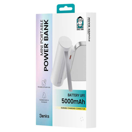 Mini Power Bank portable 5000mAh Benks avec connecteur Type-