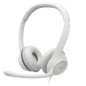 Logitech Casque stéréo USB H390 – Blanc