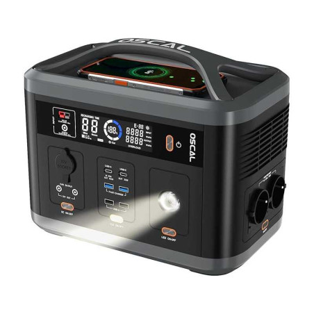 Station d'Alimentation Portable Oscal PowerMax700 - 700W - Noir Ref A1