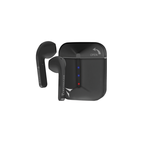 Écouteurs Bluetooth TECHMADE TM-H21T-BK avec Boitier de Char