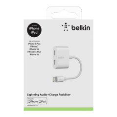 Adaptateur Lightning Audio / Charge RockStar BELKIN Ref A0526 | Smarty