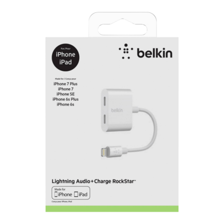 Adaptateur Lightning Audio / Charge RockStar BELKIN Ref A0526 | Smarty