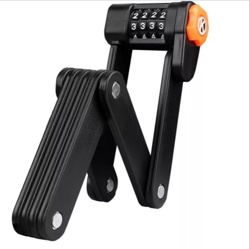 Cadenas Pliable Antivol à Combinaison avec Support de Fixation pour Vélos - Noir Cadenas Pliable Antivol à Combinaison avec Support de Fixation pour Vélos - Noir