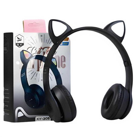 Casque Stéréo Bluetooth P47M avec Oreillette Lumineuse - Noir - Audio