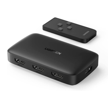 Commutateur HDMI 3 Entrées 1 Sortie - UGREEN 80125 avec Télé