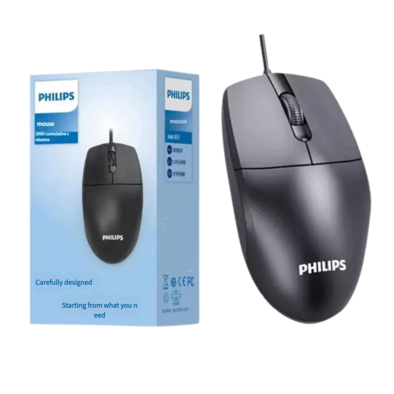Philips Wired Mouse SPK7247 – USB Black