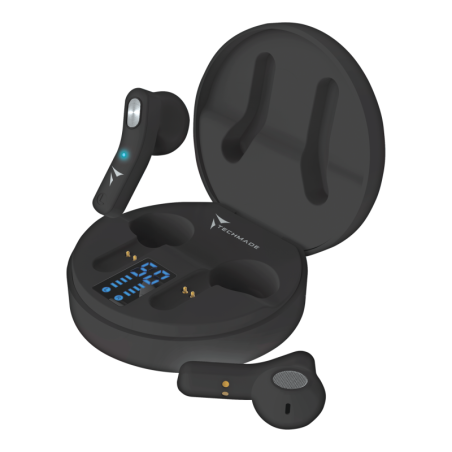 Ecouteurs Bluetooth TECHMADE TM-HP178-BK avec Boitier de Charge - Audi