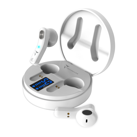 Ecouteurs Bluetooth TECHMADE TM-HP178-WH avec Boitier de Charge - Audi