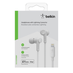 Ecouteurs Kit Main Libre Lightning BELKIN - Blanc - Audio Ré