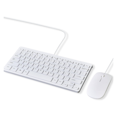 Set Mini Clavier et Souris filaire KM800-C - QWERTY - Blanc