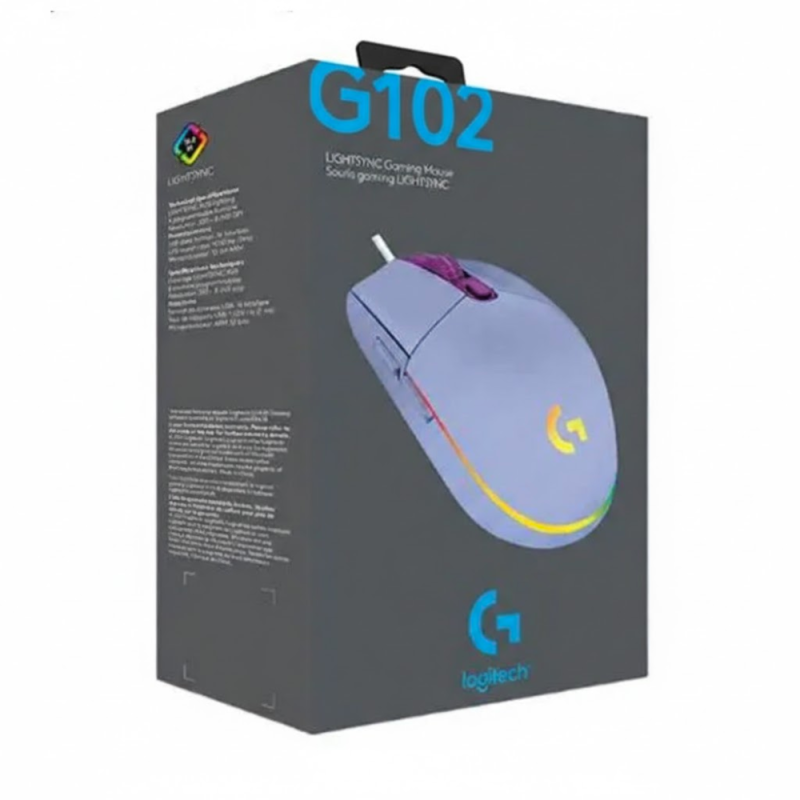 Logitech G102 LIGHTSYNC Wired Optical Mouse – Purple Logitech G102 LIGHTSYNC Wired Optical Mouse – Purple