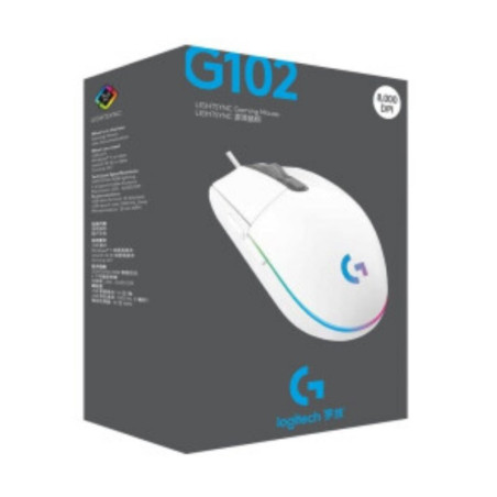 Logitech G102 LIGHTSYNC wired mouse white | Smarty
