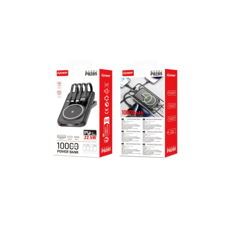 Power Bank Magnétique 10000mAh PD 22.5W - D-power P8285 - Alimentation
