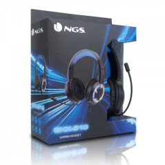 Microphone Casque Sans Fil Avec Lumière LED 15W pour PS4/XBOXONE/PC -
