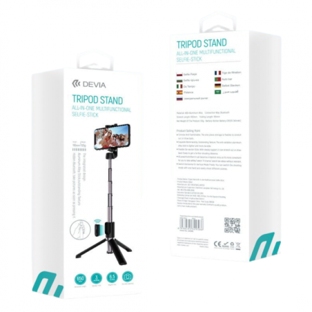 Support de Téléphone Trépied Barre de selfie Multifonction avec lumièr