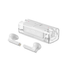 Écouteurs Bluetooth TWS LB-83 avec Affichage Numérique - Blanc - Audio