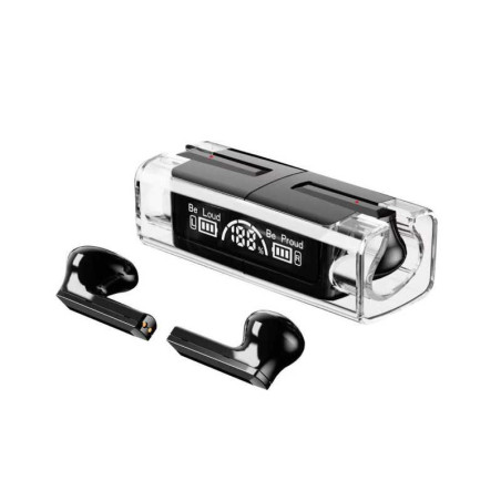 Écouteurs Bluetooth TWS LB-83 avec Affichage Numérique - Noir - Audio