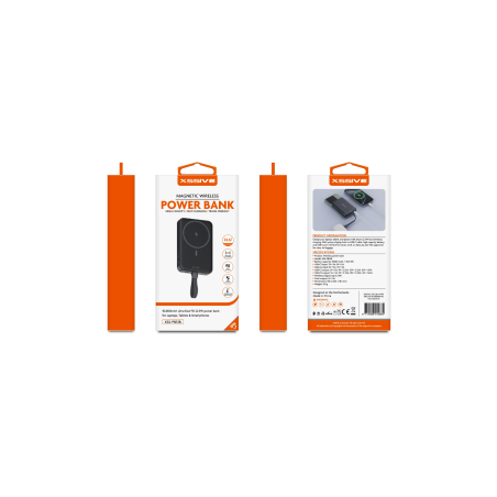 Power Bank 10000mAh Câble USB-C XSSIVE XSS-PB51B - Noir - Alimentation