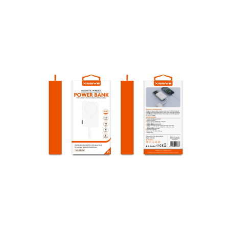 Power Bank 10000mAh Câble USB-C XSSIVE XSS-PB51W - Blanc - Alimentatio