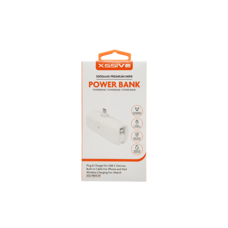 Power Bank 5000mAh pour USB-C avec Câble pour iPhone et iPad - Chargem