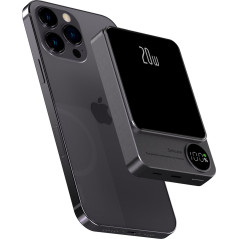 Power Bank Sans Fil Magnétique 5000mAh 20W Charge Rapide - Gris — ECO · Smarty Paris 18e