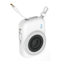 Magnetic Power Bank 22.5W avec 2 Câbles Intégrés - Série Extreme Speed MINI - (9600mAh) - Blanc — Devia · Smarty Paris 18e