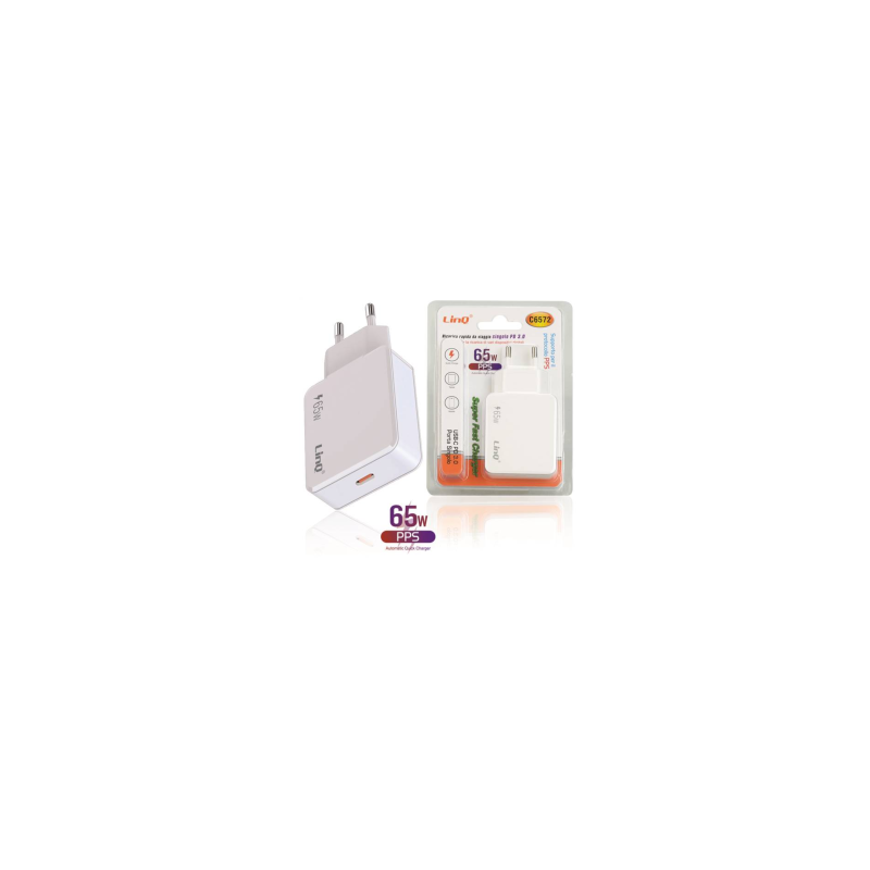 Chargeur Secteur USB-C 65W Chargeur Rapide LinQ C6572