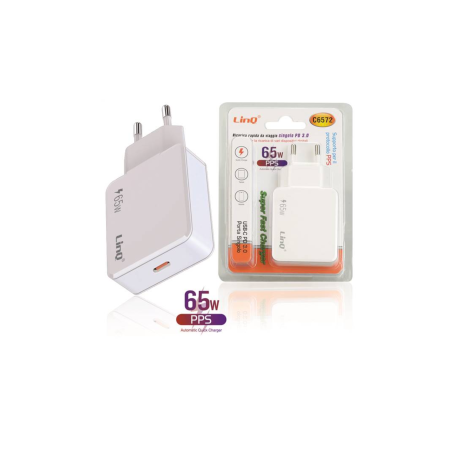 Chargeur Secteur USB-C 65W Chargeur Rapide LinQ C6572 - Alimentation R
