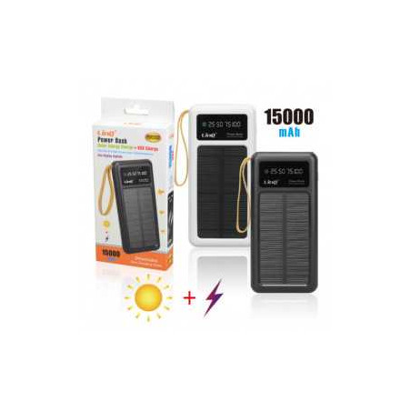 Power Bank Charge Solaire + Charge USB LinQ PD15200 - Alimentation Ref