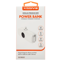Power Bank 5000mAh pour iPhone et iPad avec Câble pour USB-C 20W XSSIVE XSS-PB40LW - Blanc — Accessoire · Smarty Paris 18e