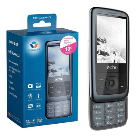 ECHO Slide Noir + Carte Sim BOUYGUES 10€ inclus - Informatiq