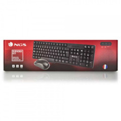 Ensemble Souris et Clavier NGS Euphoria Kit French Sans Fil 
