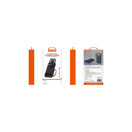 Power Bank 10000mAh XSSIVE XSS-PB47 - 4 Câbles USB-C/Lightning/USB-A/M
