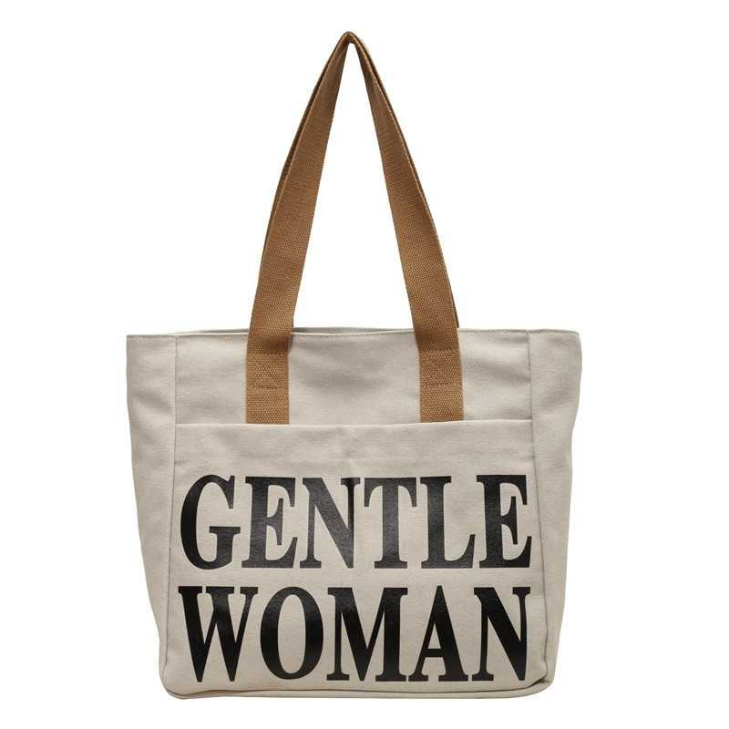 Sac à bandoulière en toile ECO – 33 x 41 x 12 cm Gris/Noir