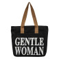 Canvas shoulder bag ECO – 33 x 41 x 12 cm Black/White Canvas shoulder bag ECO – 33 x 41 x 12 cm Black/White