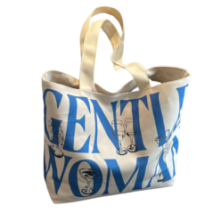 Blue canvas shoulder bag 33x44x13 | Smarty Paris