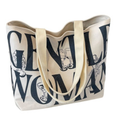 Sac bandoulière toile noir 33x44x13 | Smarty Paris