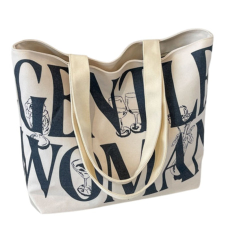 Sac à bandoulière en toile ECO – 33 x 44 x 13 cm noir