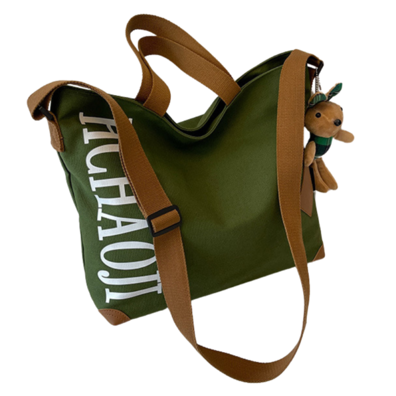 Sac à bandoulière en toile 41*34*11cm - Vert Sac à bandoulière en toile 41*34*11cm - Vert
