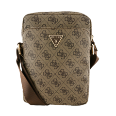 Sac tablette Guess Triangle Logo 10" Marron | Smarty