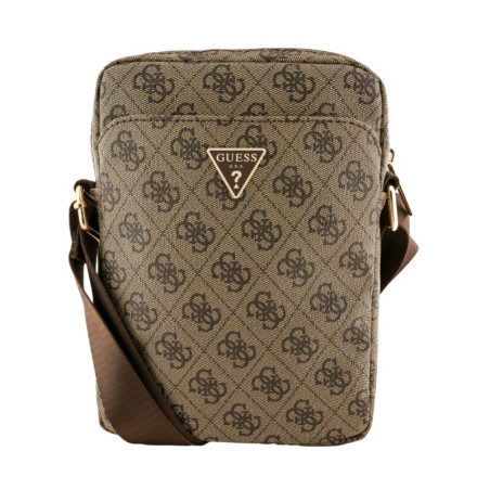 Sac tablette Guess Triangle Logo 10" Marron | Smarty